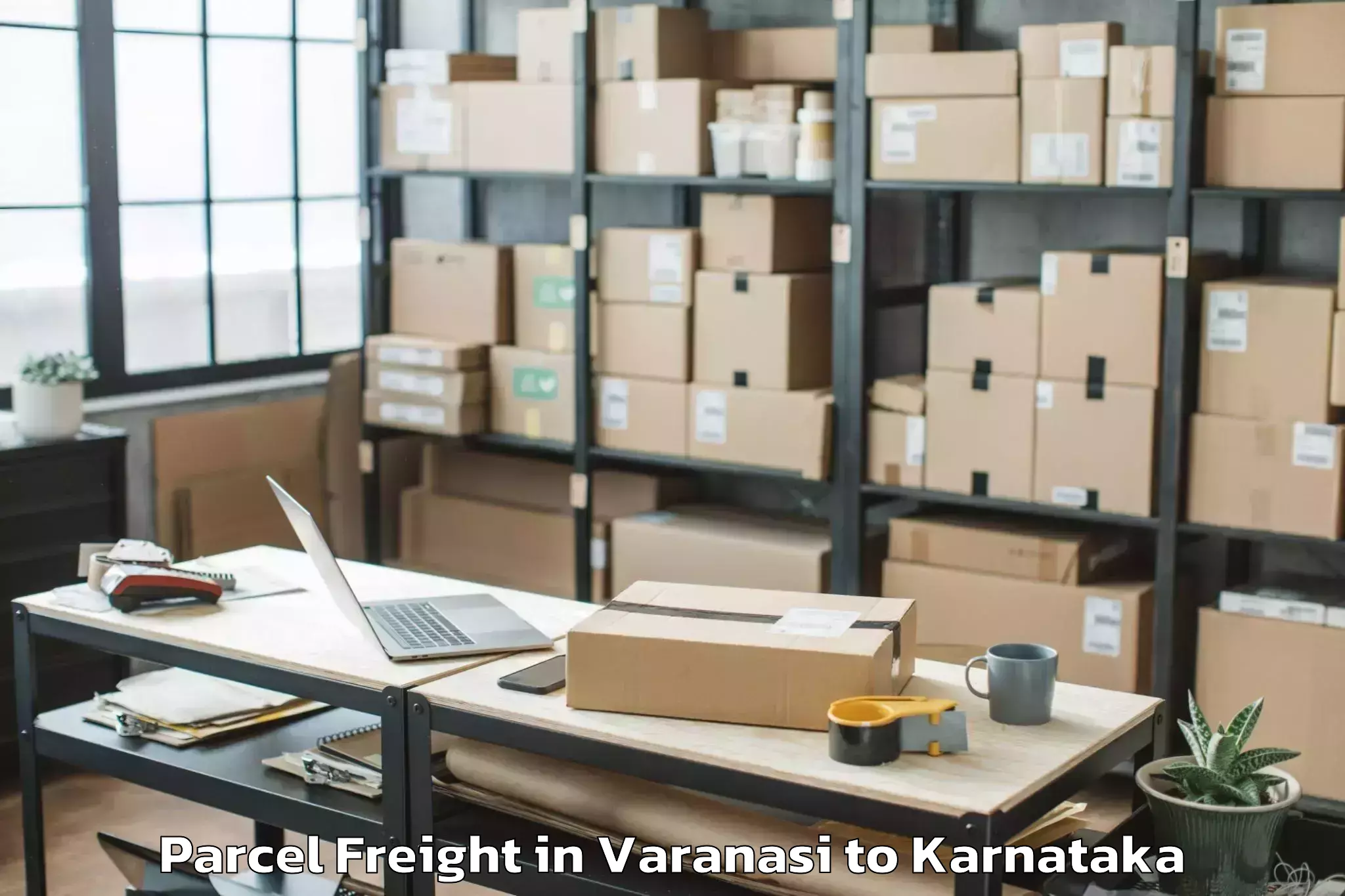 Varanasi to Kanjarakatte Parcel Freight